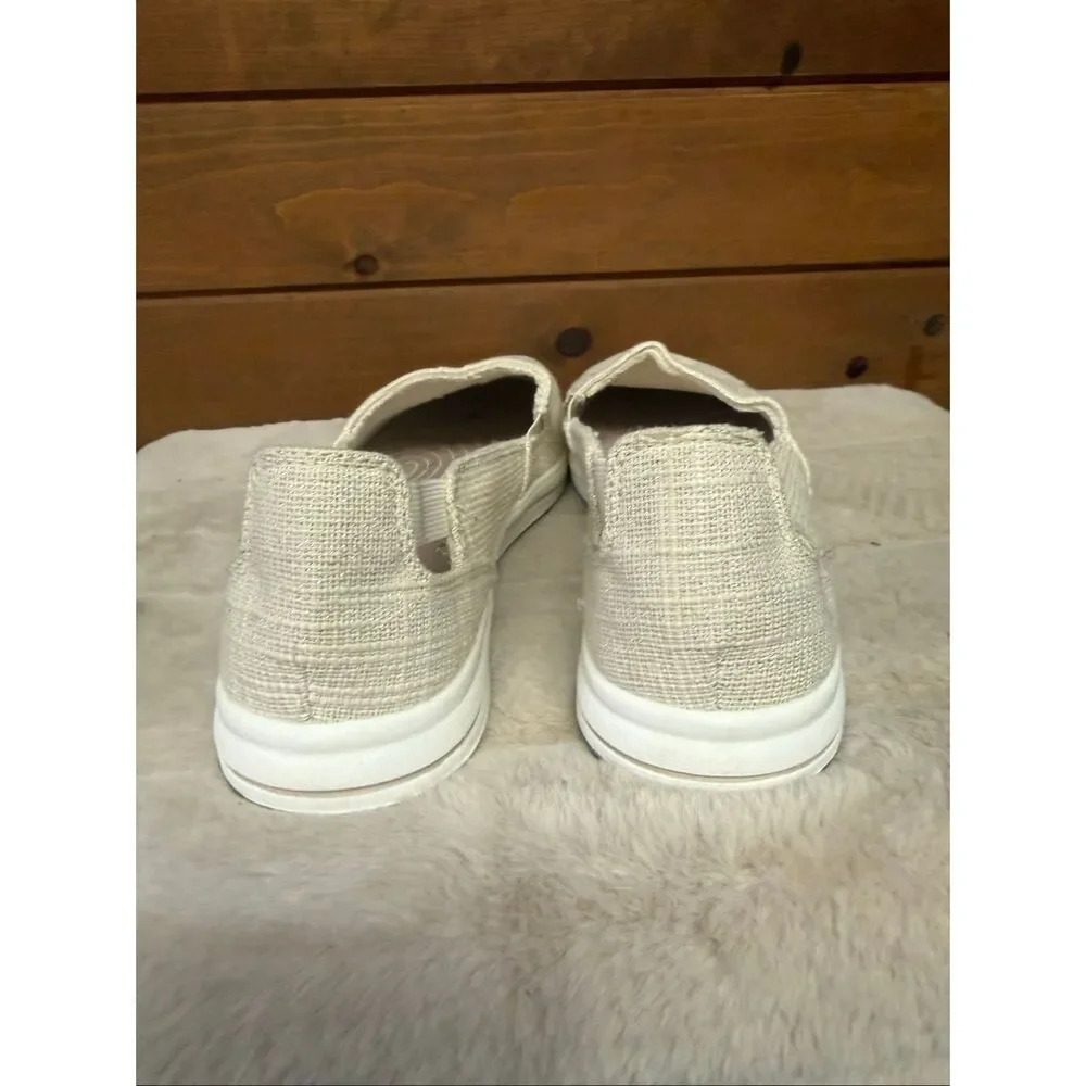 Clarks Women's Cloudsteppers Breeze Step II slip-on sneakers natural Sz 8.5 - Picture 3 of 7